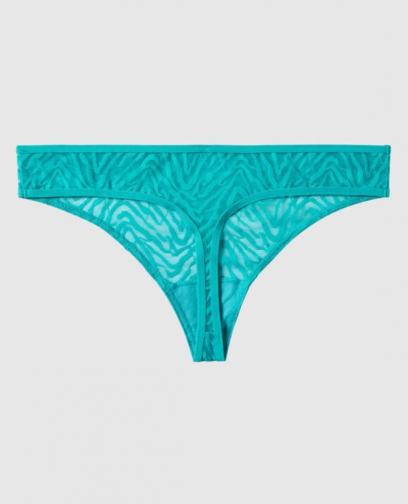 La Senza Thong Panty Women Underwear Turquoise | 7e9GljAh