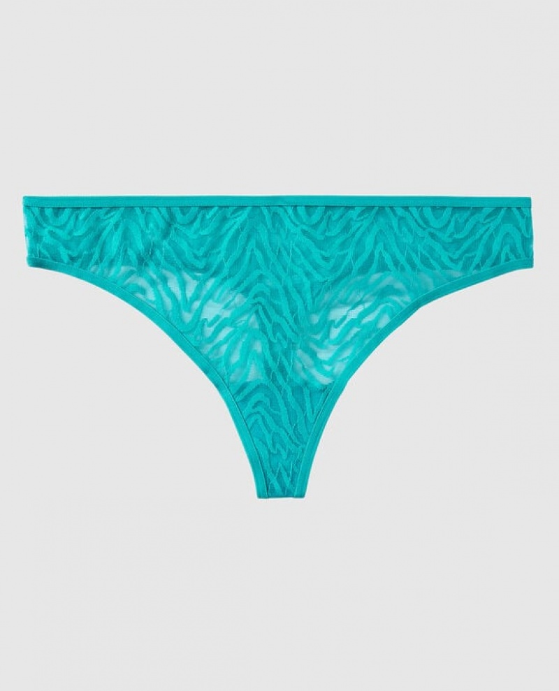 La Senza Thong Panty Women Underwear Turquoise | 7e9GljAh