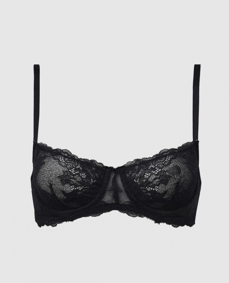 La Senza Unlined Balconette Women Bras Black | HNz2fgUk