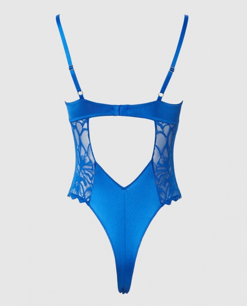 La Senza Unlined Bodysuit Women Lingerie Deep Blue | Yr16Q4sH