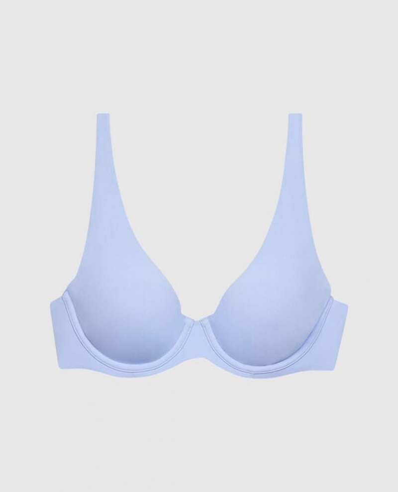 La Senza Unlined Microfiber Women Bras Blue | ekUJX0Qz