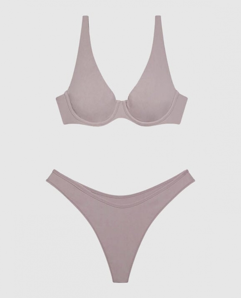 La Senza Unlined Microfiber Women Bras Winterberry | lZWKYPVT