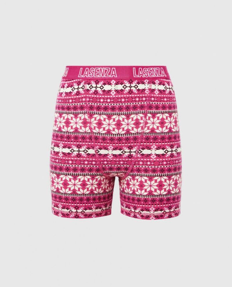 La Senza Waffle Boxer Women Sleepwear Pink | AEtTjAiQ