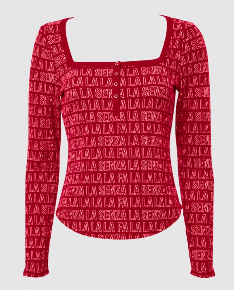 La Senza Waffle Henley Women Sleepwear Fa La La LaSenza | i3jIIH1O