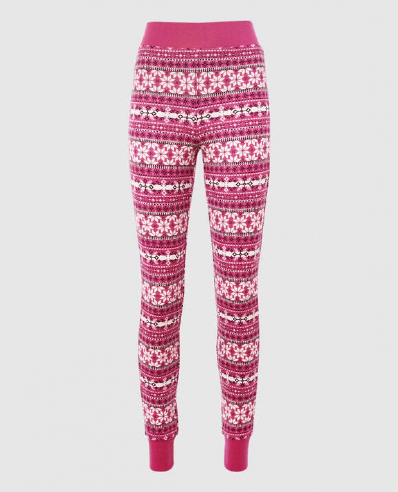 La Senza Waffle Pajama Women Sleepwear Pink | KIh8pElO