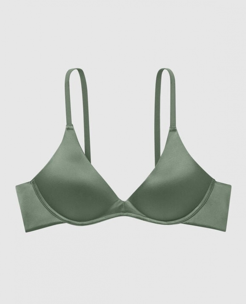 La Senza Wireless Light Push Up Women Bras Dark Forest | nAsAXHUP