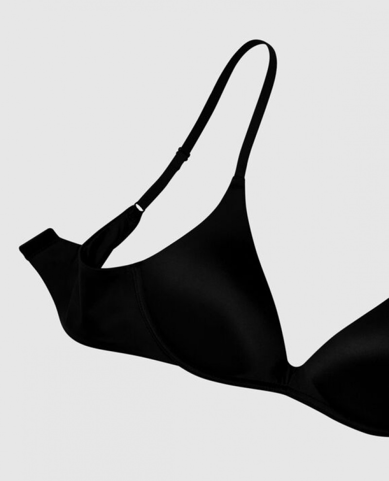 La Senza Wireless Light Push Up Women Bras Black | pPjC6xHZ